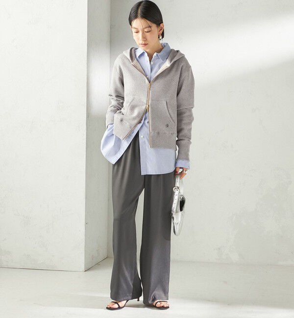 SHIPS for women「〈洗濯機可能〉AZUMA 裏毛 刺繍 ジップ アップ パーカ」|パーカー|