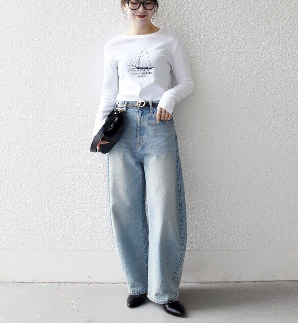 SHIPS any「【SHIPS any別注】PETIT BATEAU: プリント ロン TEE」|Tシャツ・カットソー|