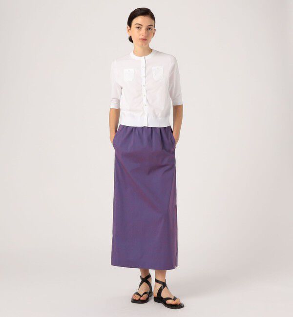 CABaN「ファインポリエステル ハーフスリーブポケットカーディガン」|カーディガン|