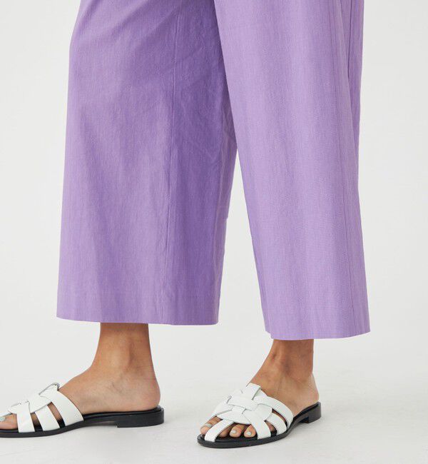 MACPHEE「レーヨンリネンコットン フレアクロップドパンツ」|その他|