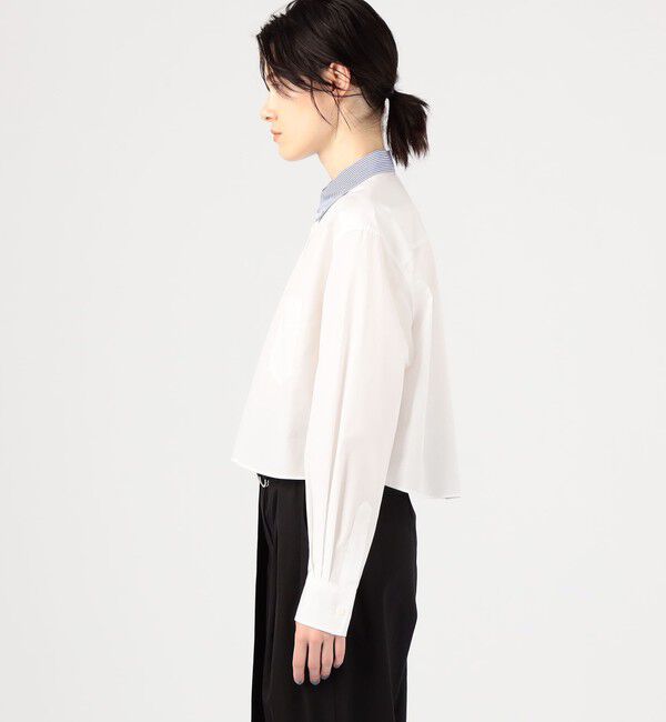 CABaN「コットンタイプライター クロップドシャツ」|シャツ・ブラウス|