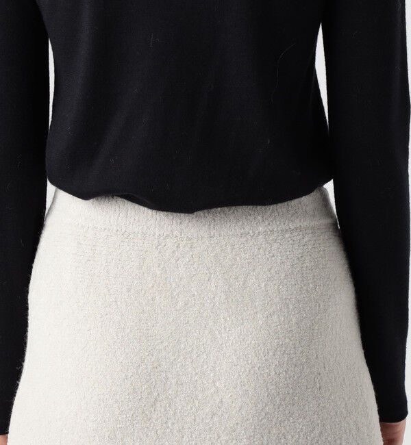 Ballsey「ウールシルクストレッチブークレー フレアミニスカート」|フレア|