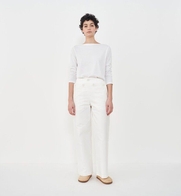 GALERIE VIE「パウダーコットン ボートネックプルオーバー」|Tシャツ・カットソー|