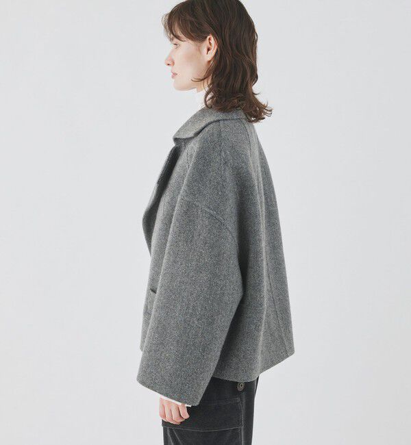 GALERIE VIE「ヘリンボーンダブルフェイス コクーンシルエットショートコート」|その他|