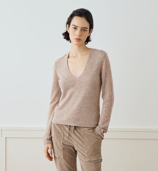 JAMES PERSE「ソフトフェザーウェイト ディープVネックプルオーバー WOKC3065」|ニット・セーター|