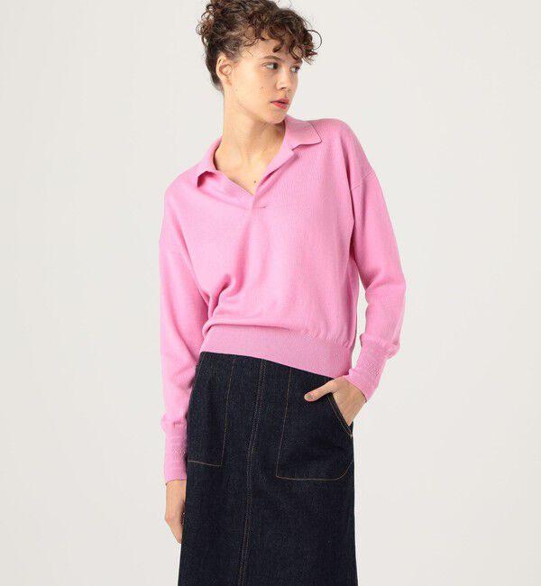 MACPHEE「コットンウール ポロプルオーバー」|ニット・セーター|