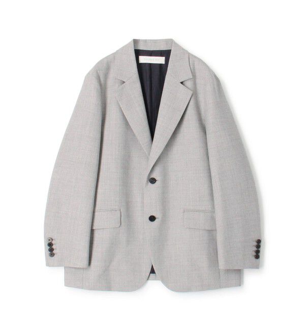 GALERIE VIE「ウーステッドフラノ ボックスシルエットジャケット」|テーラードジャケット|13 ライトグレー