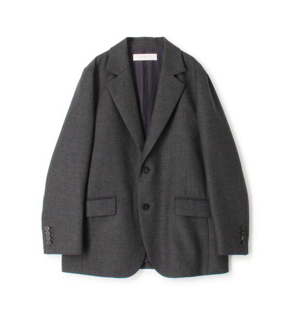 GALERIE VIE「ウーステッドフラノ ボックスシルエットジャケット」|テーラードジャケット|17 チャコールグレー