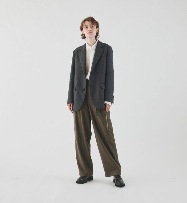 GALERIE VIE「ウーステッドフラノ ボックスシルエットジャケット」|テーラードジャケット|