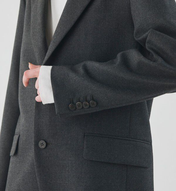 GALERIE VIE「ウーステッドフラノ ボックスシルエットジャケット」|テーラードジャケット|