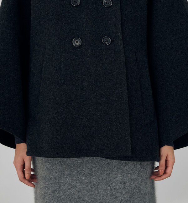 DES PRES「ウールモッサ ステンカラーミディコート」|ステンカラーコート|