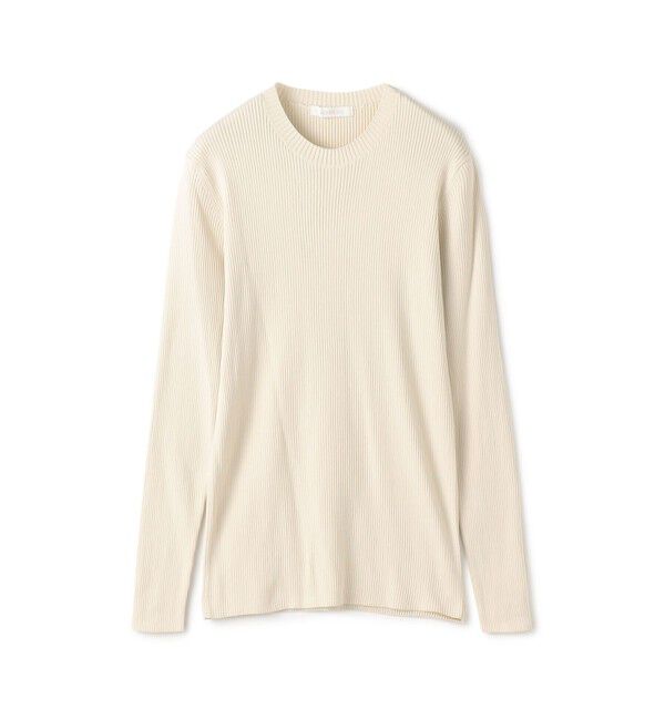 GALERIE VIE「ギザコットンリブ クルーネックプルオーバー」|ニット・セーター|41 ライトベージュ