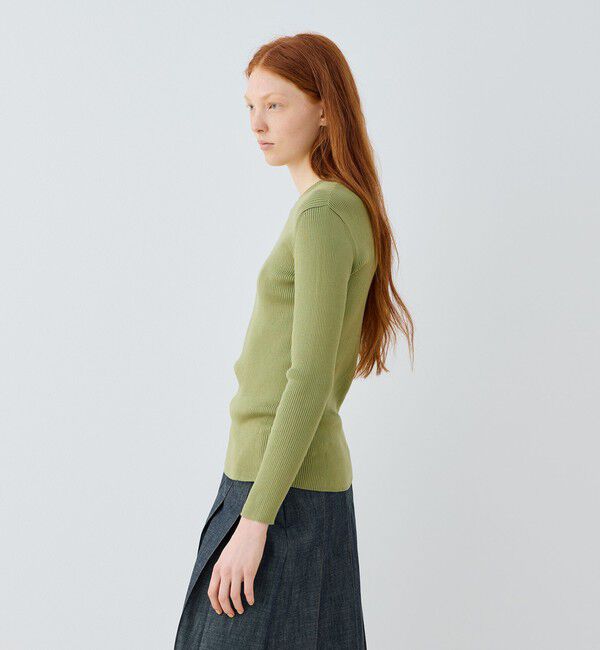 GALERIE VIE「ギザコットンリブ クルーネックプルオーバー」|ニット・セーター|