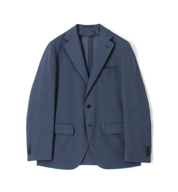 TOMORROWLAND MENS「Super120'sウールポリエステル シングルブレステッド2Bジャケット」|テーラードジャケット|67 ブルー