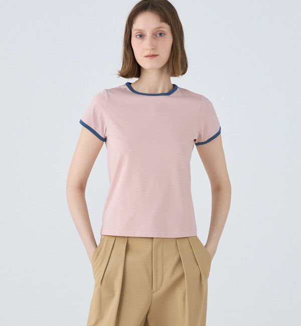 MACPHEE「コットンジャージー トリムTシャツ」|Tシャツ・カットソー|