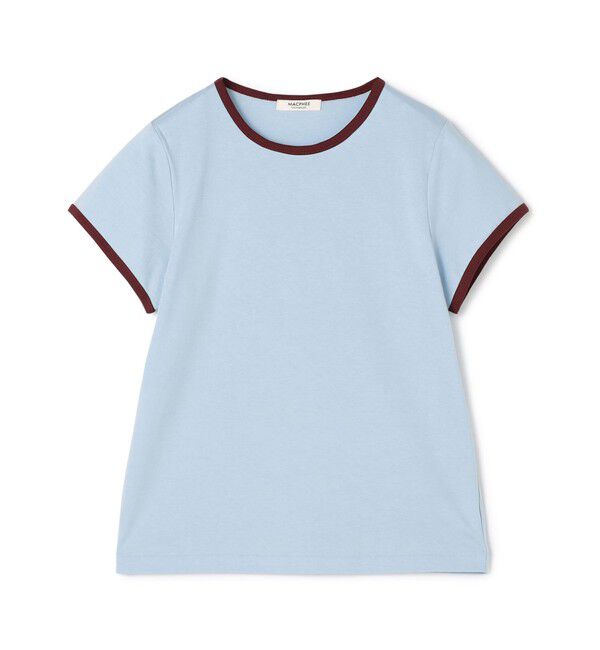 MACPHEE「コットンジャージー トリムTシャツ」|Tシャツ・カットソー|62 ライトブルー系