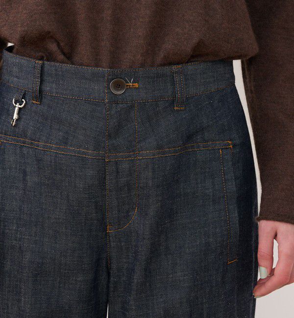 GALERIE VIE「ステイブルーデニム セミワイドパンツ」|デニム|