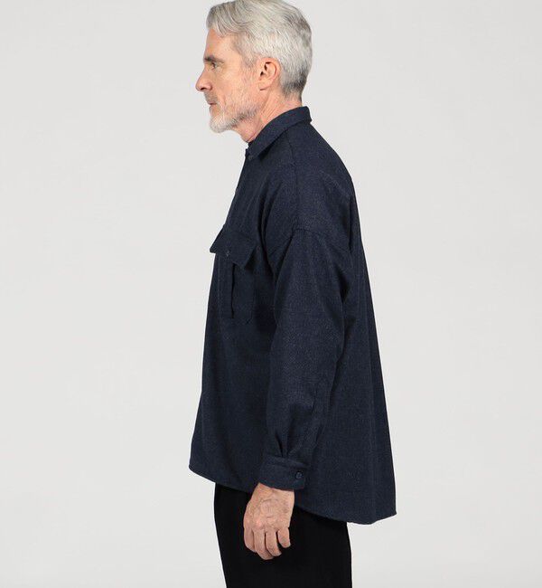 TOMORROWLAND MENS「【別注】GUY ROVER ポリエステルウール オーバーシャツ」|ブルゾン・スタジャン|