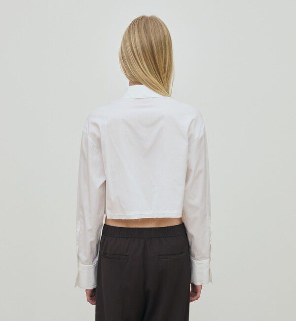 DES PRES「コンパクトプレーンコットン クロップドシャツ」|シャツ・ブラウス|