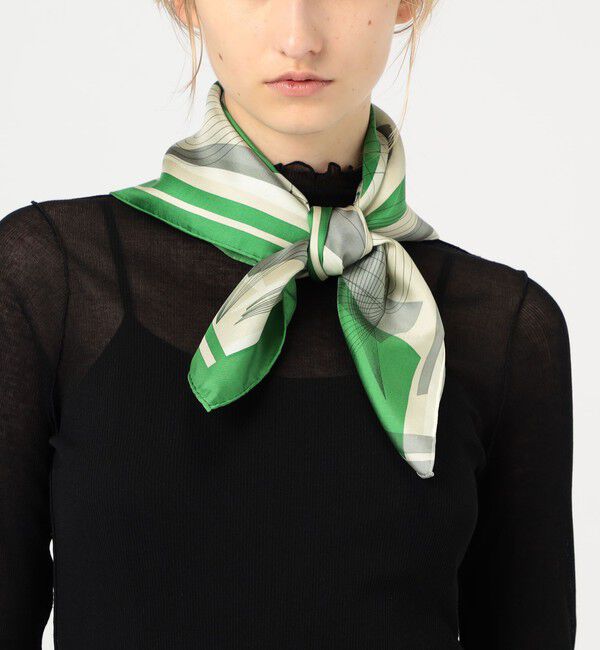 TOMORROWLAND GOODS「manipuri LINE スカーフ」|バンダナ・スカーフ|