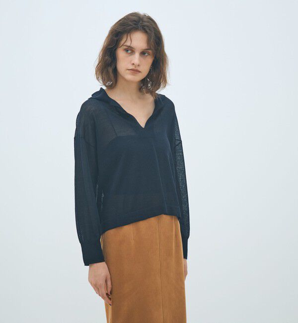 MACPHEE「シアーウールブレンド スキッパープルオーバー」|ニット・セーター|