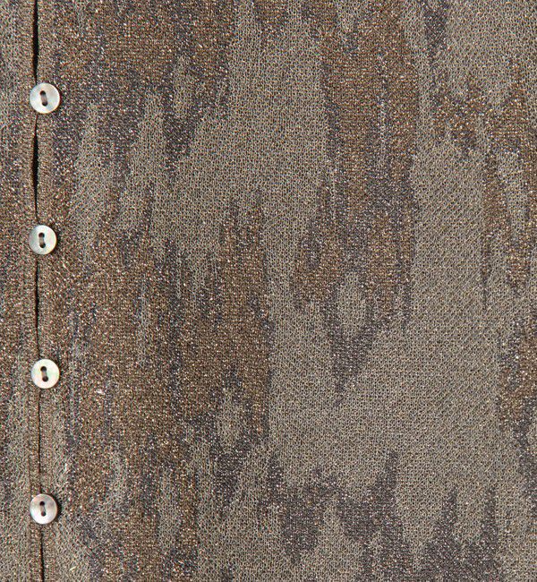 DES PRES「ソフトラメジャカード Vネックカーディガン」|カーディガン|