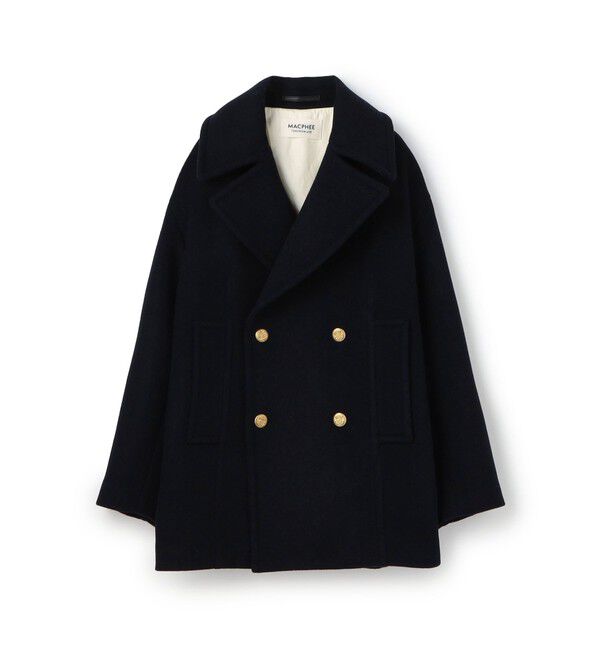 MACPHEE「メルトンビーバー Pコート」|ピーコート|69 ネイビー