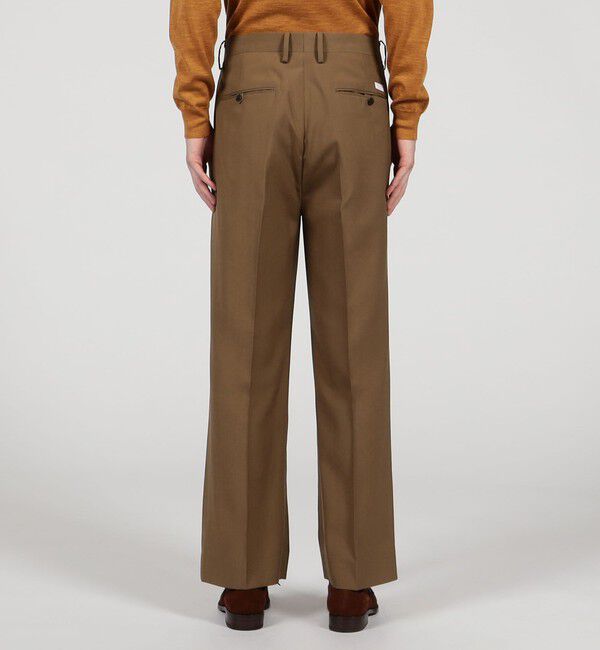 TOMORROWLAND MENS「SUPER120&rsquo;Sウール 2プリーツ ワイドストレート バレルパンツ」|スラックス|