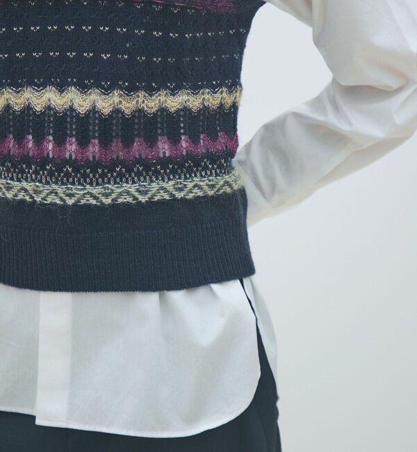 MACPHEE「フェアアイル Vネックベスト」|ベスト・ジレ|