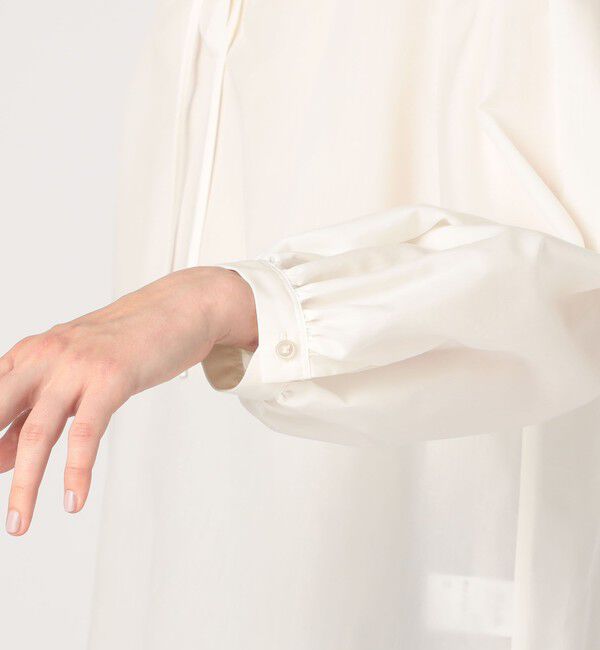 Ballsey「ハイカウントポプリン フリルカラーブラウス」|シャツ・ブラウス|