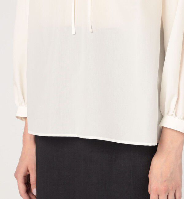 Ballsey「ハイカウントポプリン フリルカラーブラウス」|シャツ・ブラウス|