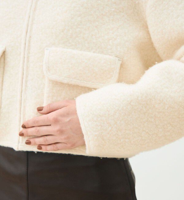 TOMORROWLAND collection「シープニット ジップアップブルゾン」|ブルゾン・スタジャン|