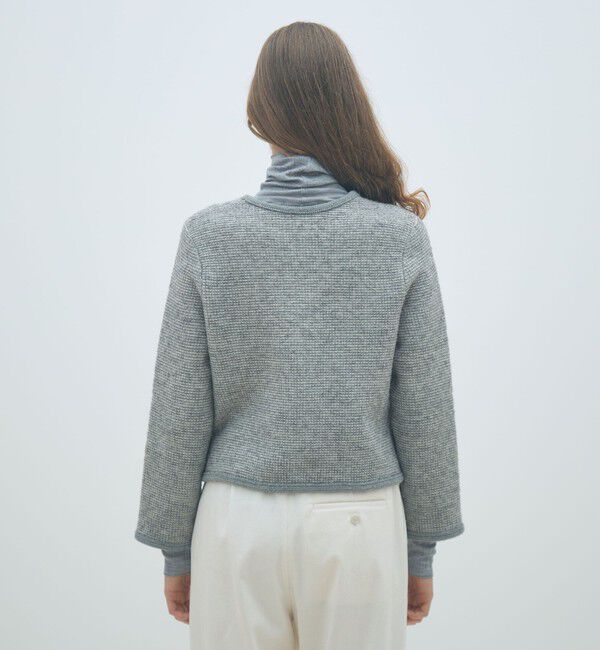 MACPHEE「ウールツイーディー クルーネックカーディガン」|カーディガン|