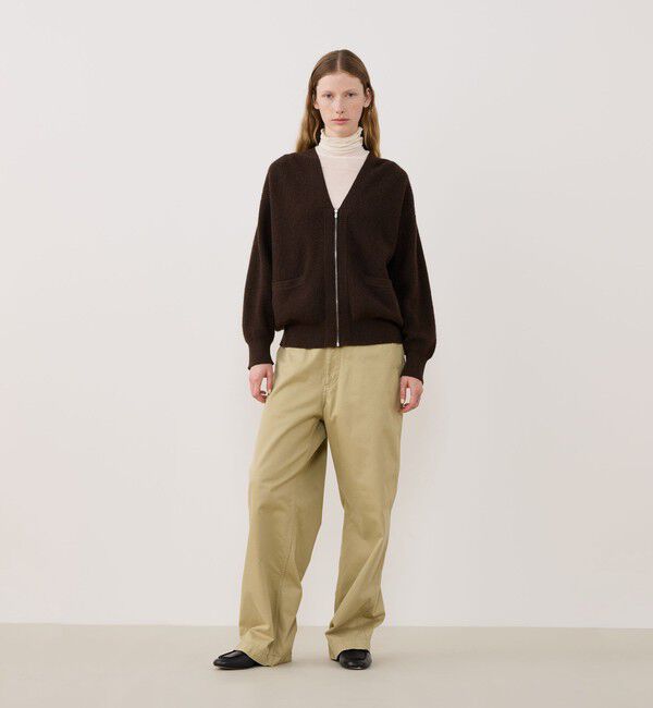 GALERIE VIE「モンゴルヤク ジップアップカーディガン」|カーディガン|