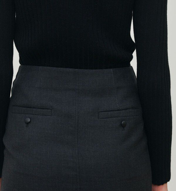 DES PRES「ダブルフェイスツイル ダブルジップ タイトスカート」|スカート|