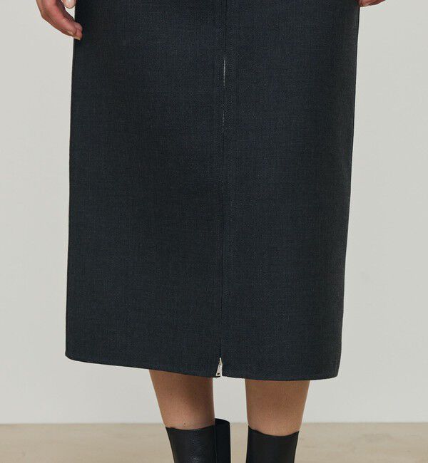 DES PRES「ダブルフェイスツイル ダブルジップ タイトスカート」|スカート|