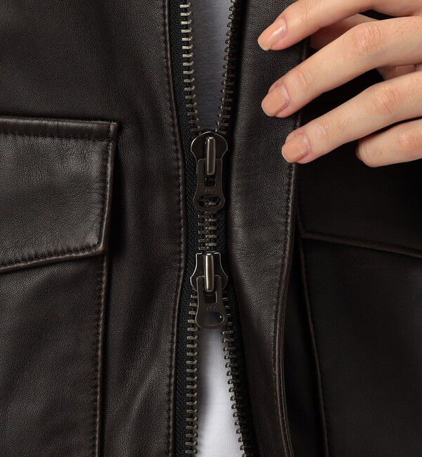 Edition「クラッシュレザー A-2ジャケット」|ダッフルコート|