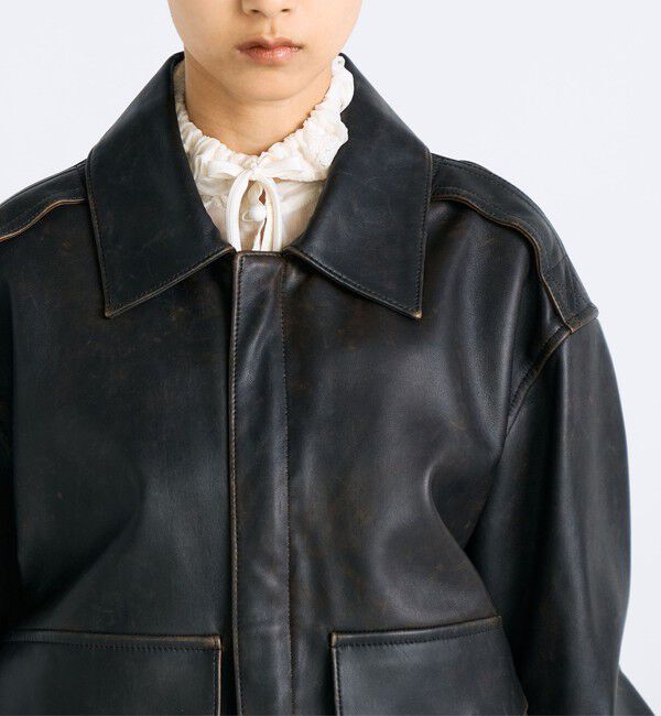 Edition「クラッシュレザー A-2ジャケット」|ダッフルコート|