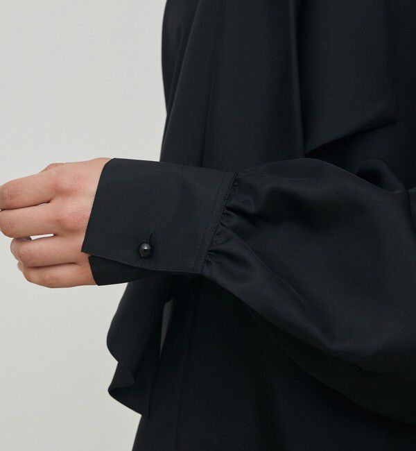 DES PRES「シルクハブタエ ボリュームタイブラウス」|シャツ・ブラウス|