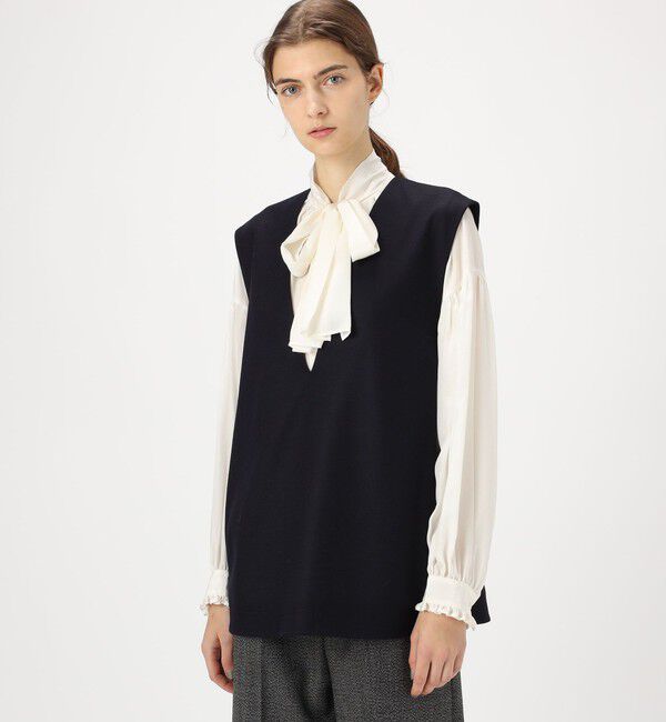 Ballsey「ウールスムース Vネックベスト」|ベスト・ジレ|