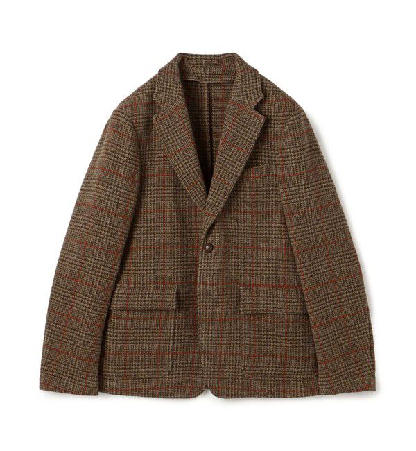 TOMORROWLAND MENS「ブリティッシュウールツイード シングルブレステッド3Bジャケット ZANIERI」|テーラードジャケット|48 ブラウンチェック