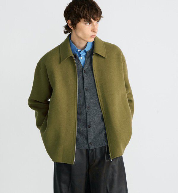 Edition「ウールカシミヤダブルフェイス ジップブルゾン」|ブルゾン・スタジャン|