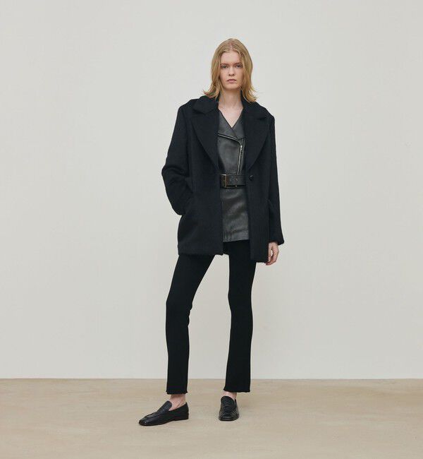 DES PRES「スーリーアルパカブラックシャギー ジャコット」|チェスターコート|