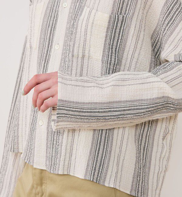 GALERIE VIE「エアリーサッカー ワイドフィットシャツ」|シャツ・ブラウス|