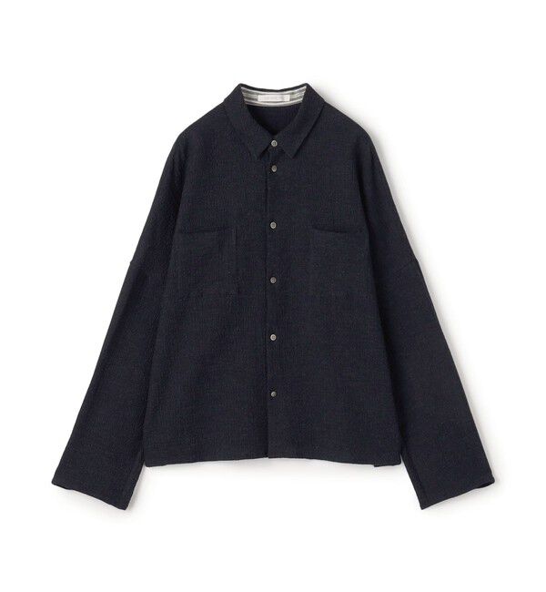 GALERIE VIE「エアリーサッカー ワイドフィットシャツ」|シャツ・ブラウス|69 ネイビー