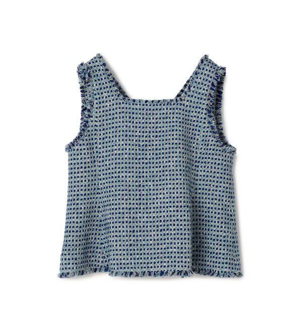 Ballsey「ぺぺローニツイード 2-wayフレアトップス」|ベスト・ジレ|64 ブルー系