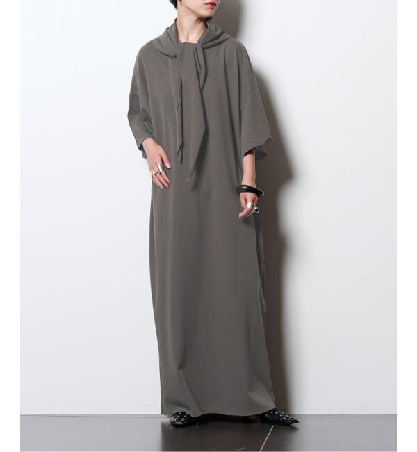  「SCARF CUT DRESS：ワンピース」|ワンピース|グレー
