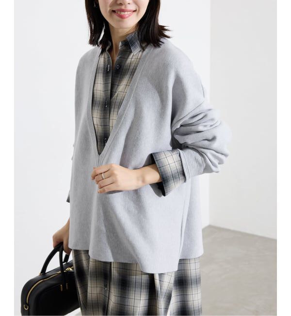 SLOBE IENA「スムースオーバーVネックニット」|ニット・セーター|