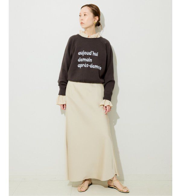 SLOBE IENA「スムースオーバーロゴニット」|ニット・セーター|