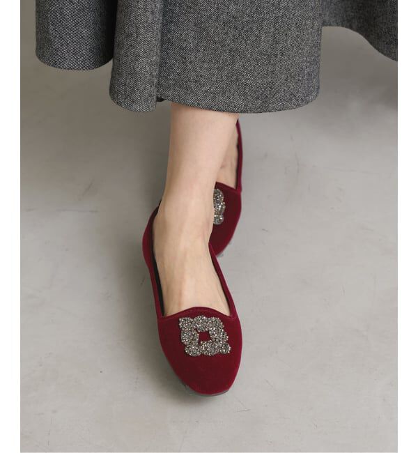 WEB限定/追加》MALUS/マリュス VELVET BIJOU SHOES（IENA）｜ルミネの